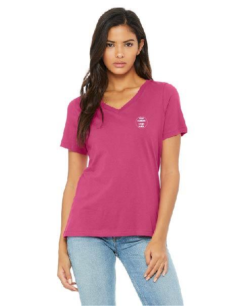 Keller Williams KW-SMBC6405-EMBROIDERED-LF BELLA+CANVAS ® Women’s Relaxed Jersey Short Sleeve V-Neck Tee 