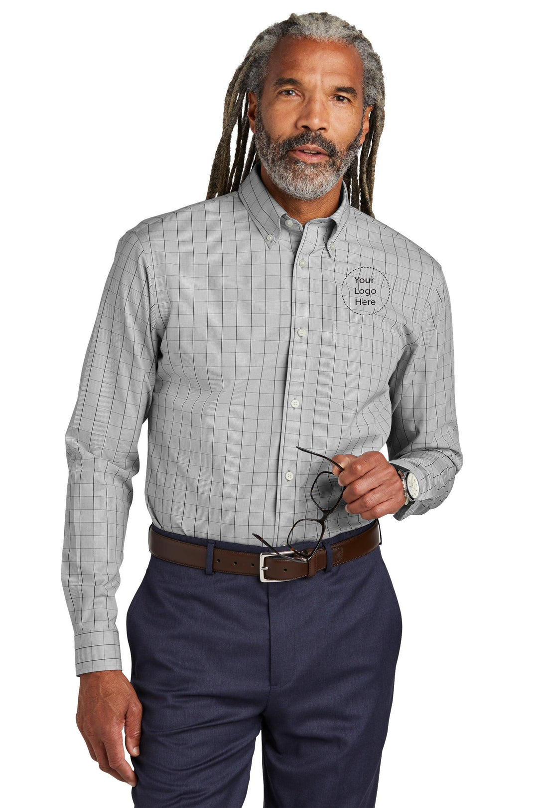 Keller Williams NEW KW-BB18008 Brooks Brothers® Wrinkle-Free Stretch Patterned Shirt 