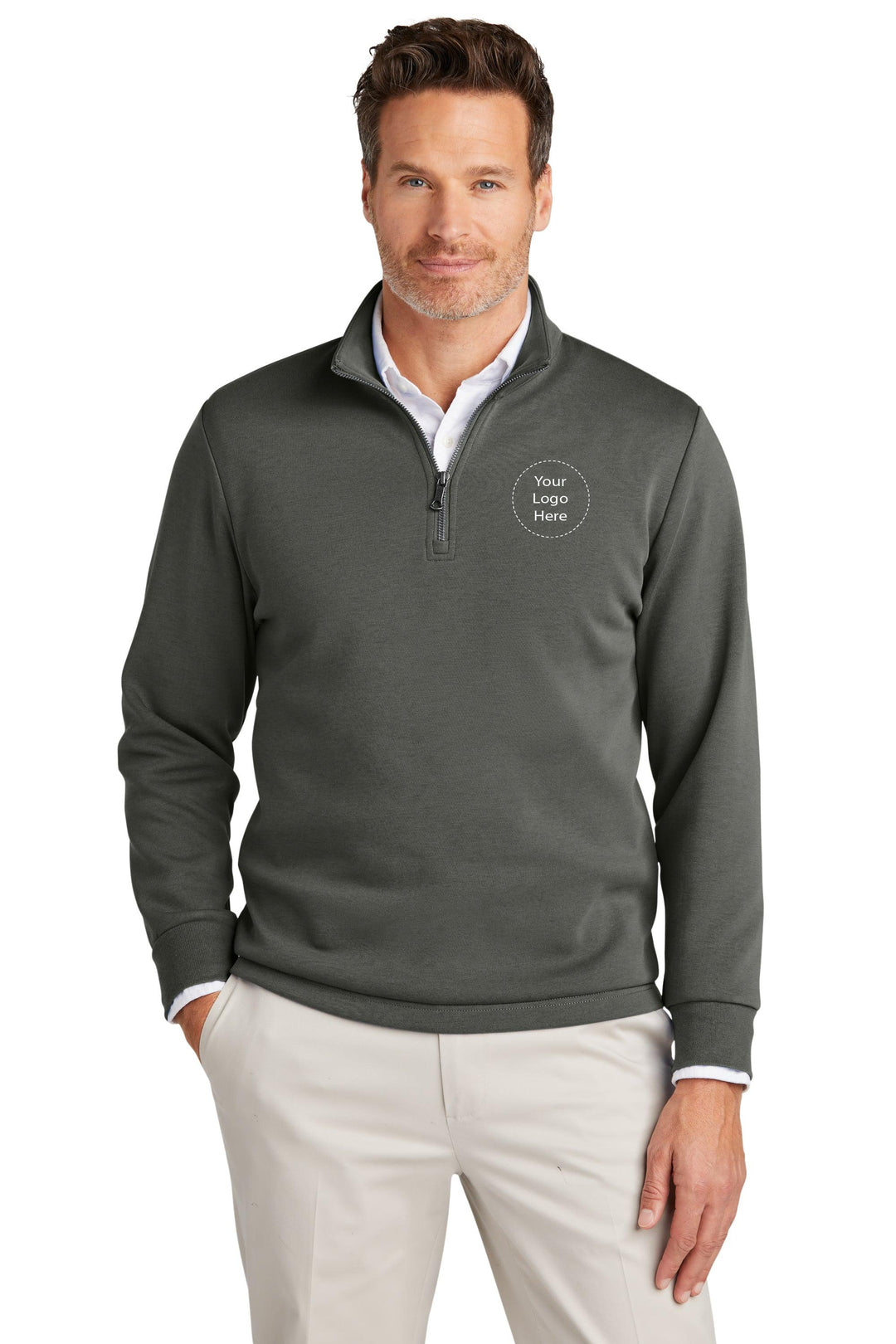 Keller Williams NEW KW-BB18206 Brooks Brothers® Double-Knit 1/4-Zip 