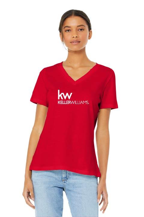 Keller Williams KW-BC6405HT Standard V-neck Keller Williams Tee w/ Heat Transfer logo 