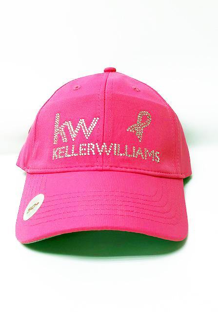 Keller Williams KW-TP354 Breast CancerAwareness Bling Cap with Awareness Ribbon 