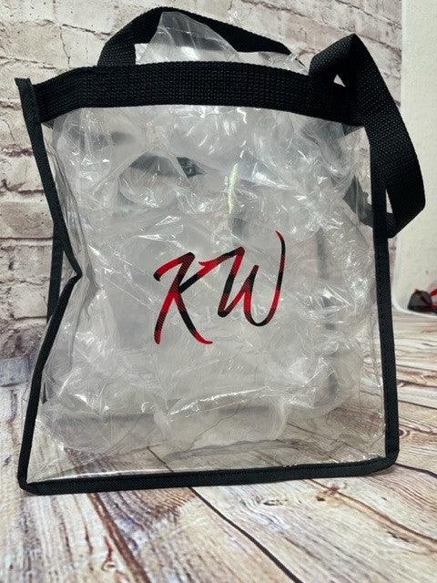 Keller Williams KW-ABBE252 KW Only in Red/Black Plaid Clear PVC Tote 